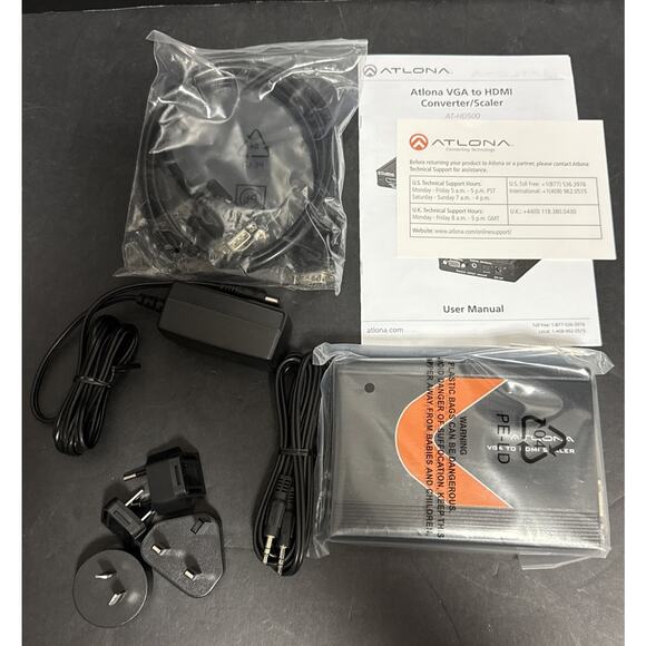 Atlona Technologies AT-HD500 VGA To HDMI Scaler SVGA XGA SXGA 480p 720p 1080p - Picture 2 of 6